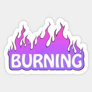 Burning purple aesthetic Sticker